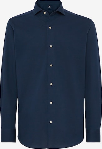 Boggi Milano Button Up Shirt in Blue: front