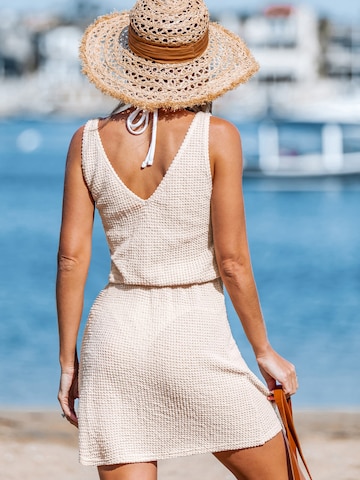 Cupshe Strandkleid 'Elasticized waist'‌‌‌‌‌‌‌‌‌‌ in Beige