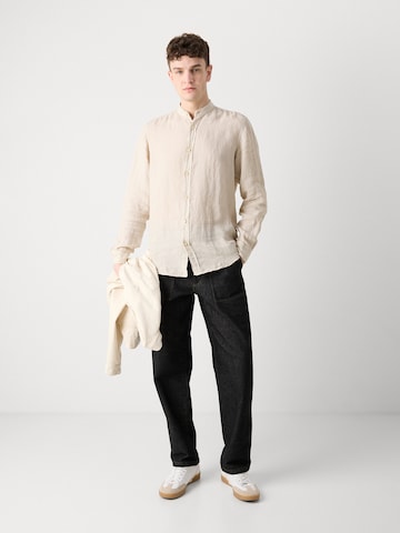 BOSS Orange Regular fit Overhemd 'Race_1' in Beige