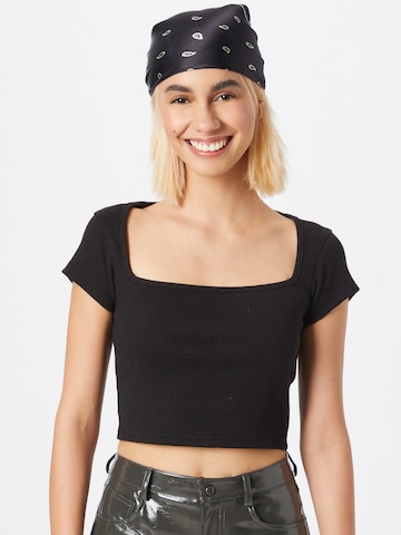 Tricou de la Nasty Gal pe negru: față