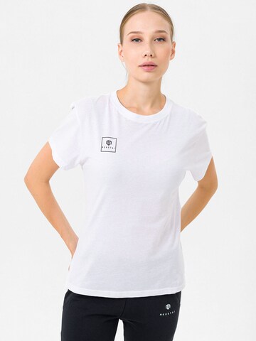 T-shirt fonctionnel 'Kisho' MOROTAI en blanc : devant