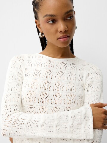 Bershka Knit dress in Beige