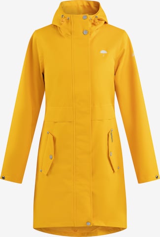 Manteau fonctionnel Schmuddelwedda en jaune : devant