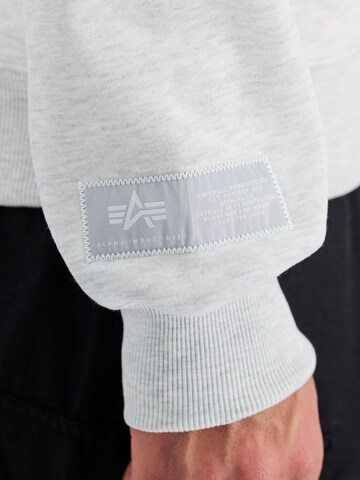 ALPHA INDUSTRIES Sweatshirt 'Label' in Grey