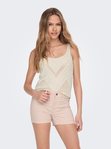 JDY Knitted Top 'Sun' in White: front