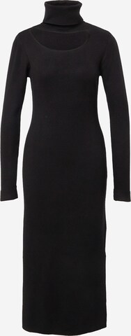 Hailys Stickad klänning 'Kiara' i svart: framsida