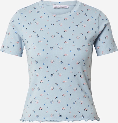 Stitch and Soul T-Shirt in navy / hellblau / rosa / altrosa, Produktansicht