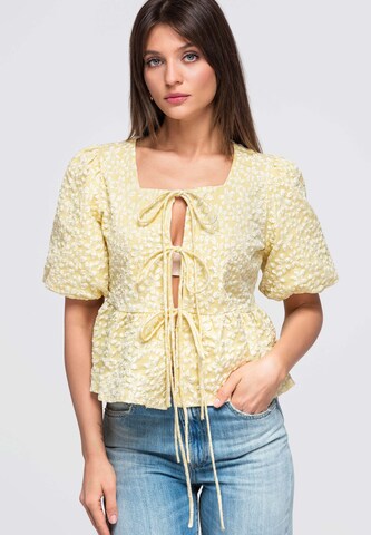 Ombre Bluse in Gelb
