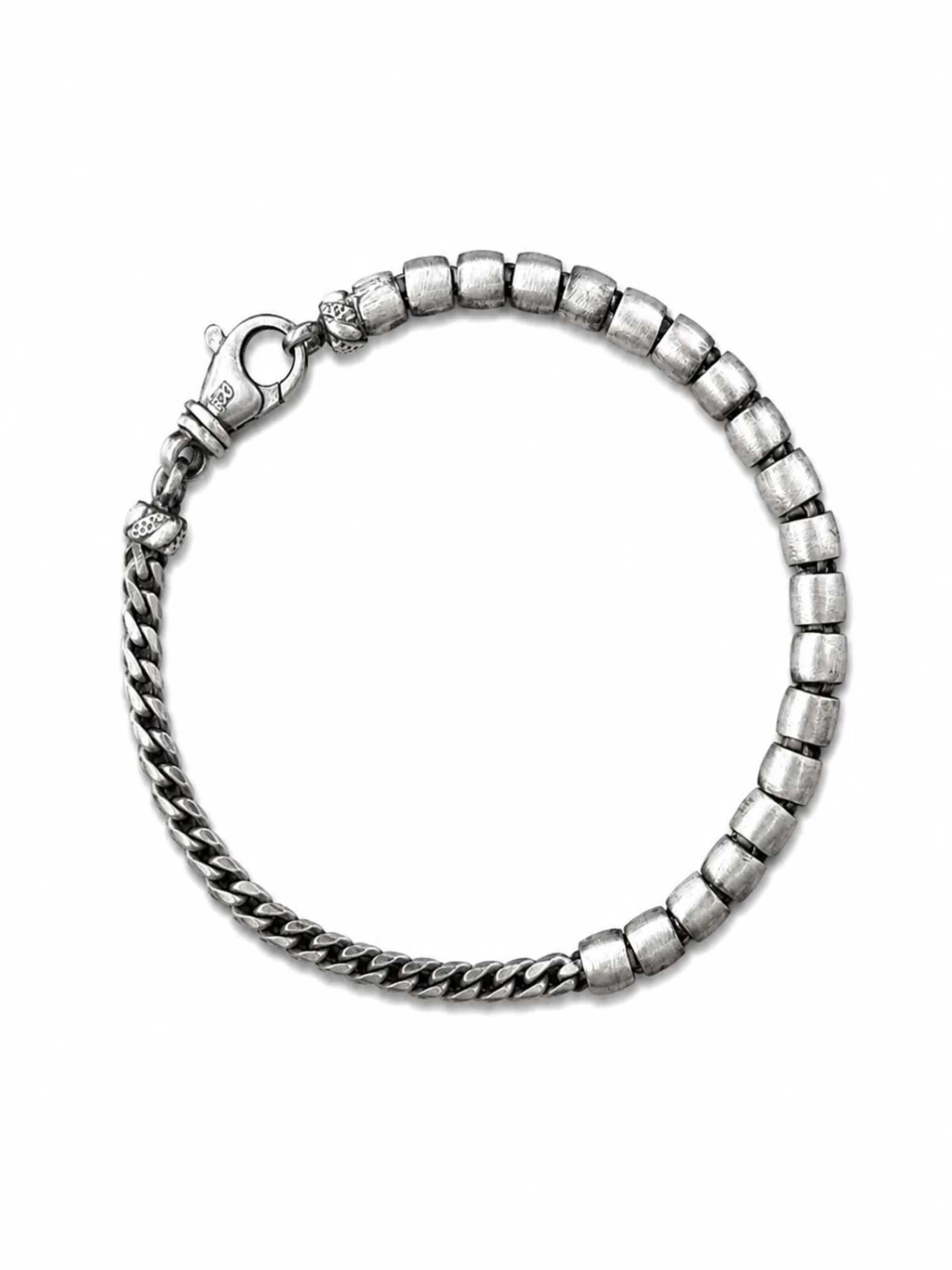REYTEL - Pulsera 'MUT' en plata: frente