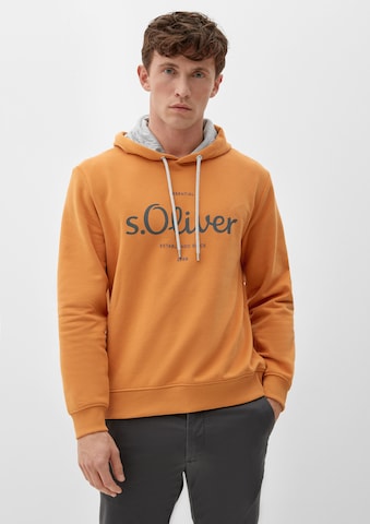 s.Oliver Sweatshirt in Oranje: voorkant