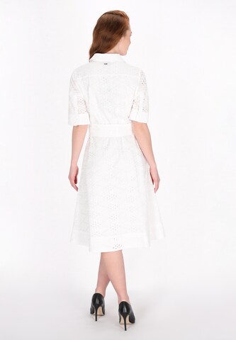 DreiMaster Klassik - Vestido camisero en blanco