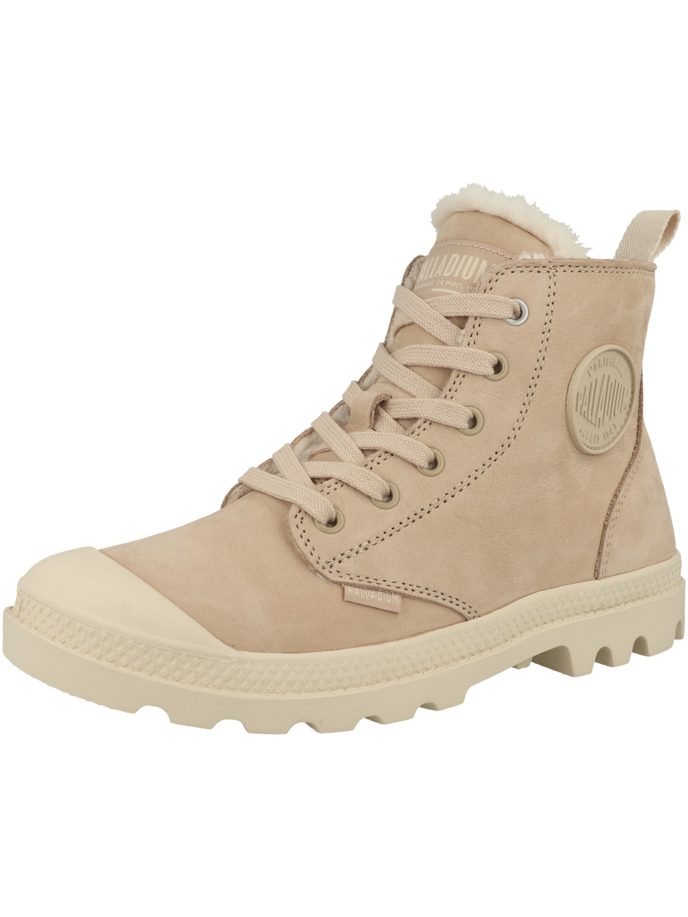 Bottes à lacets 'Pampa' Palladium en beige : devant