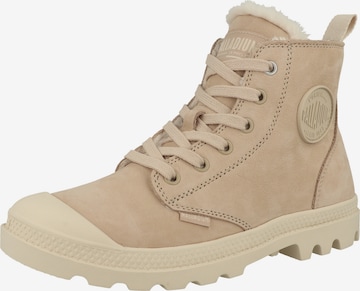 Palladium Nauhasaappaat 'Pampa' värissä beige: etupuoli