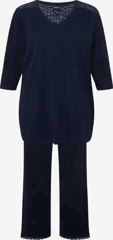 Ulla Popken Pyjama in Blauw: voorkant