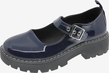 Scarpa bassa di Beppi in blu: frontale
