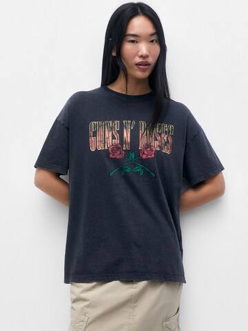 Pull&Bear T-Shirt in Schwarz: Vorderseite