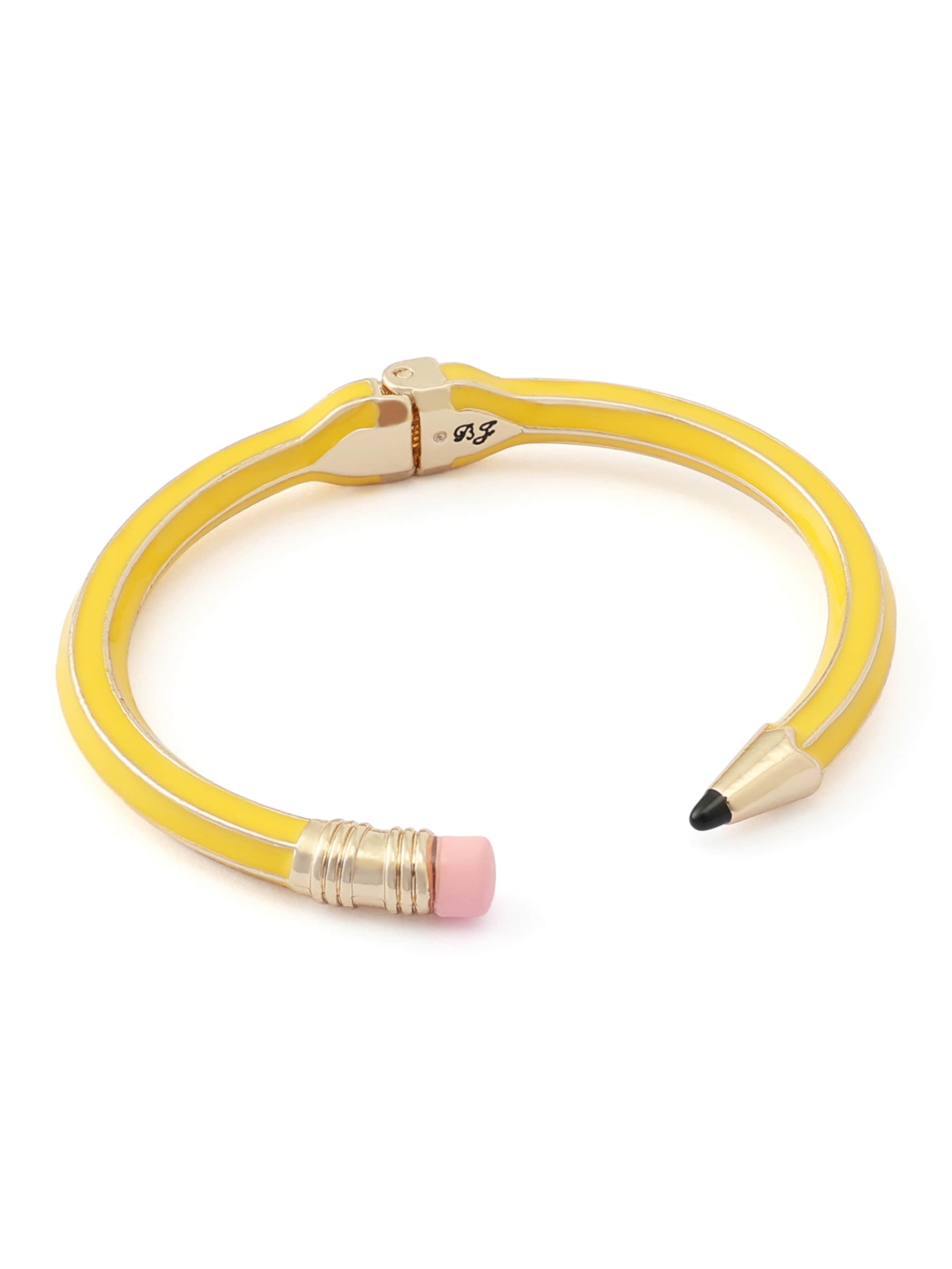 Betsey Johnson Bracelet 'Best In Class' in Yellow: front