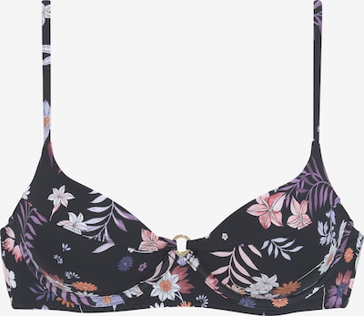 SUNSEEKER Bikinitop in dunkelblau / lila / pastellrot / schwarz, Produktansicht
