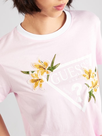 GUESS T-Shirt 'ZOEY' in Pink