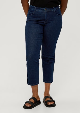 TRIANGLE Slimfit Jeans in Blauw: voorkant