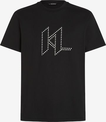 juoda Karl Lagerfeld Marškinėliai: priekis