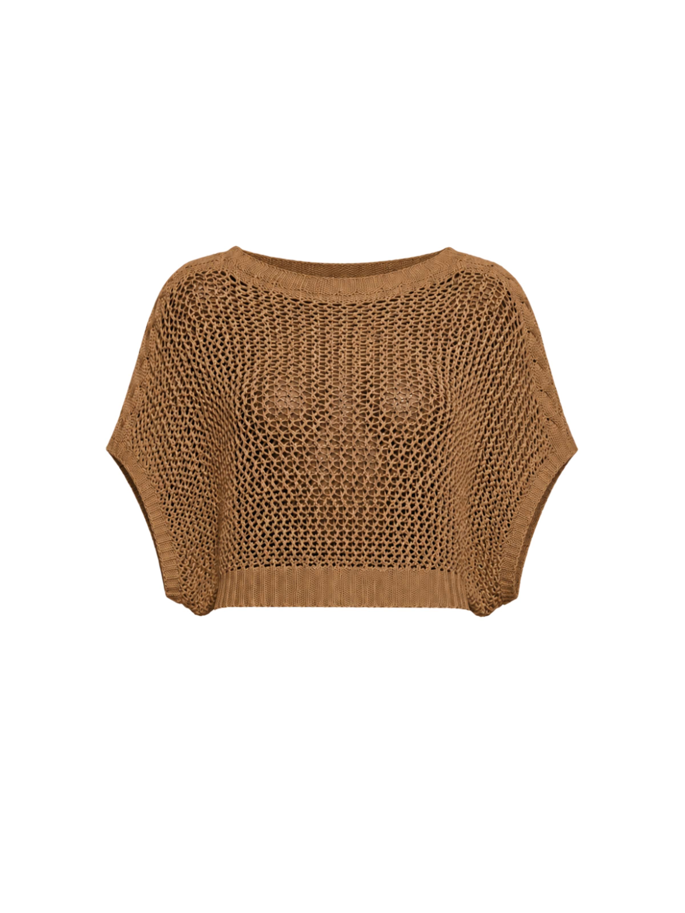 Süel knitwear - Top de punto 'Birthday' en marrón: frente