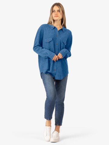 Rainbow Cashmere Blouse in Blue