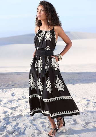 LASCANA Summer Dress in Black: front