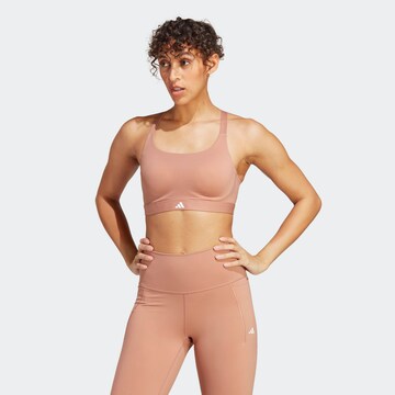 ADIDAS PERFORMANCE High Support Sports Bra 'Tailored Impact Lux' in Brown