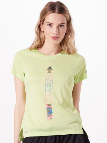 T-shirt fonctionnel 'Terrex' ADIDAS TERREX en vert : devant