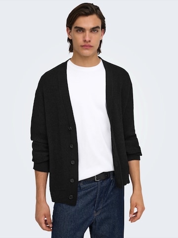 Only & Sons Вязаная кофта 'ONSROME' в Черный
