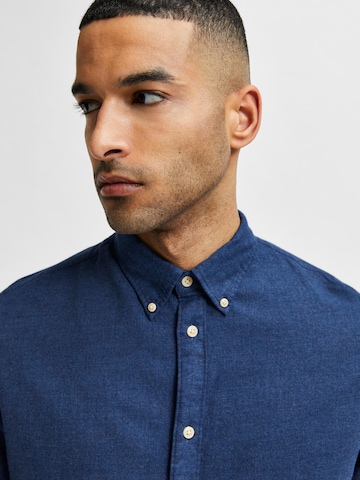 Coupe slim Chemise SELECTED HOMME en bleu