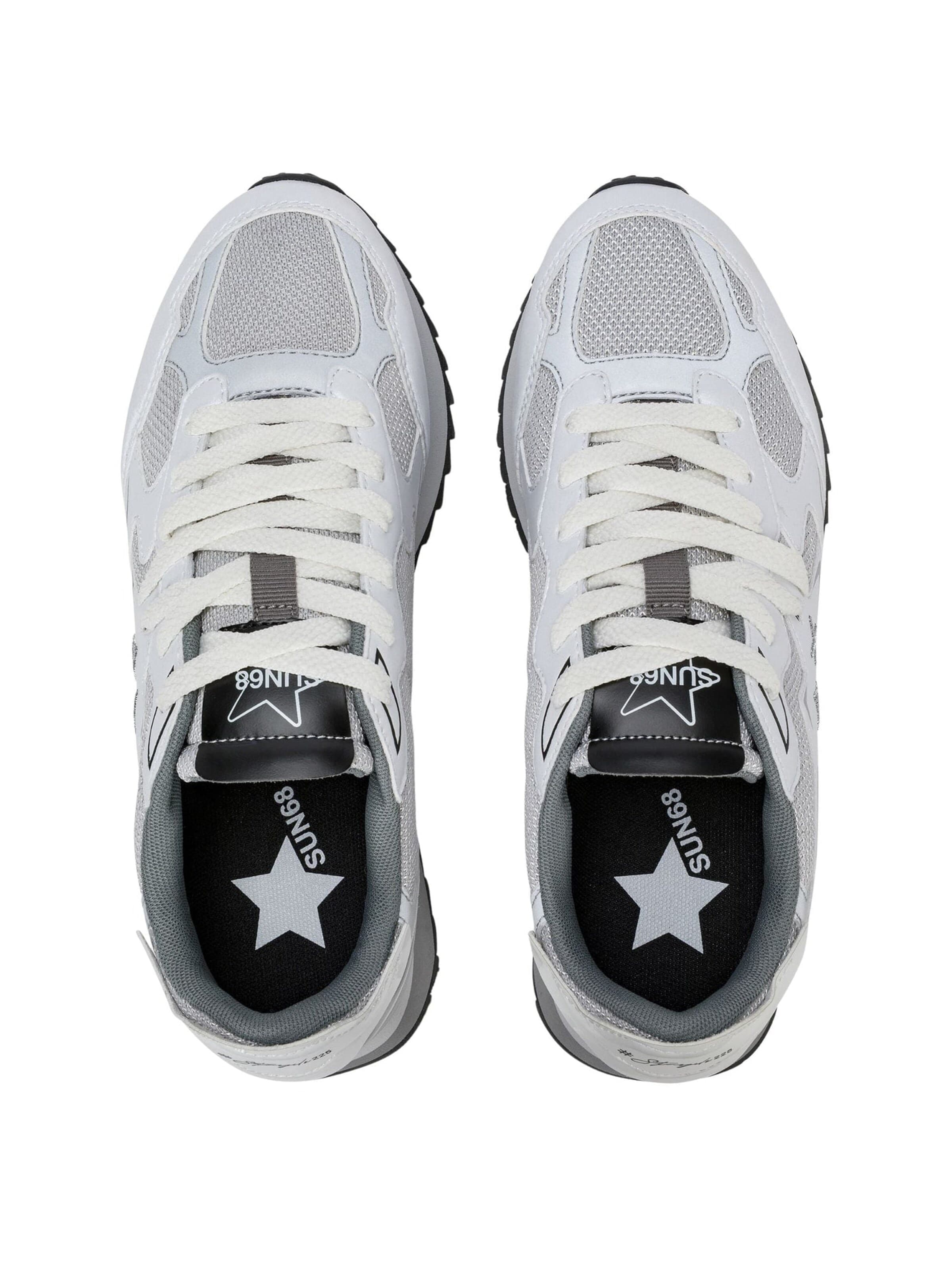 SUN68 Låg sneaker 'Stargirl Glow Sneakers in PU and Mesh' i vit