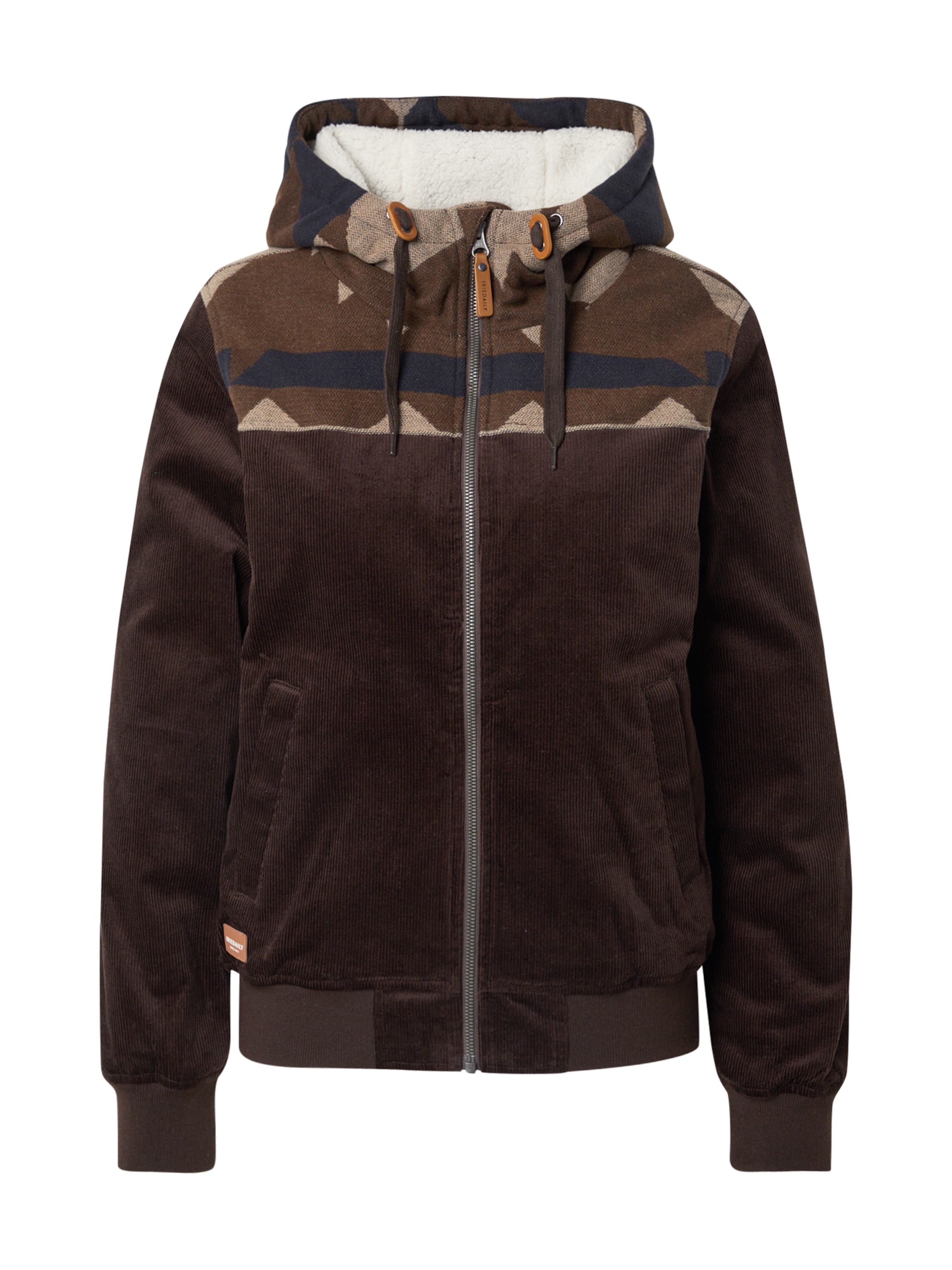 Iriedaily Χειμερινό μπουφάν 'Indi Spice' σε καφέ: μπροστά