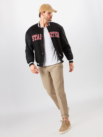 Starter Black Label Regular Fit Overgangsjakke i sort