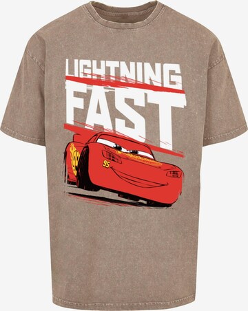 ABSOLUTE CULT T-Shirt 'Cars - Lightning Fast' in Beige: predná strana