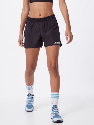 ADIDAS TERREX Regular Sportbroek in Zwart: voorkant