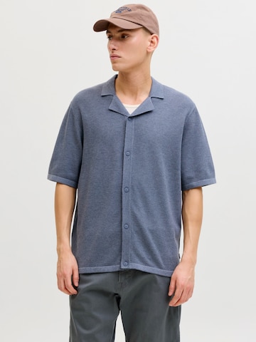 Vestes en maille 'JJCHRIS' JACK & JONES en bleu : devant