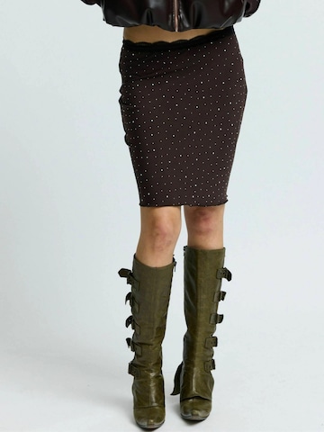 Gonna ' HoneyRS ' di Résumé in marrone: frontale