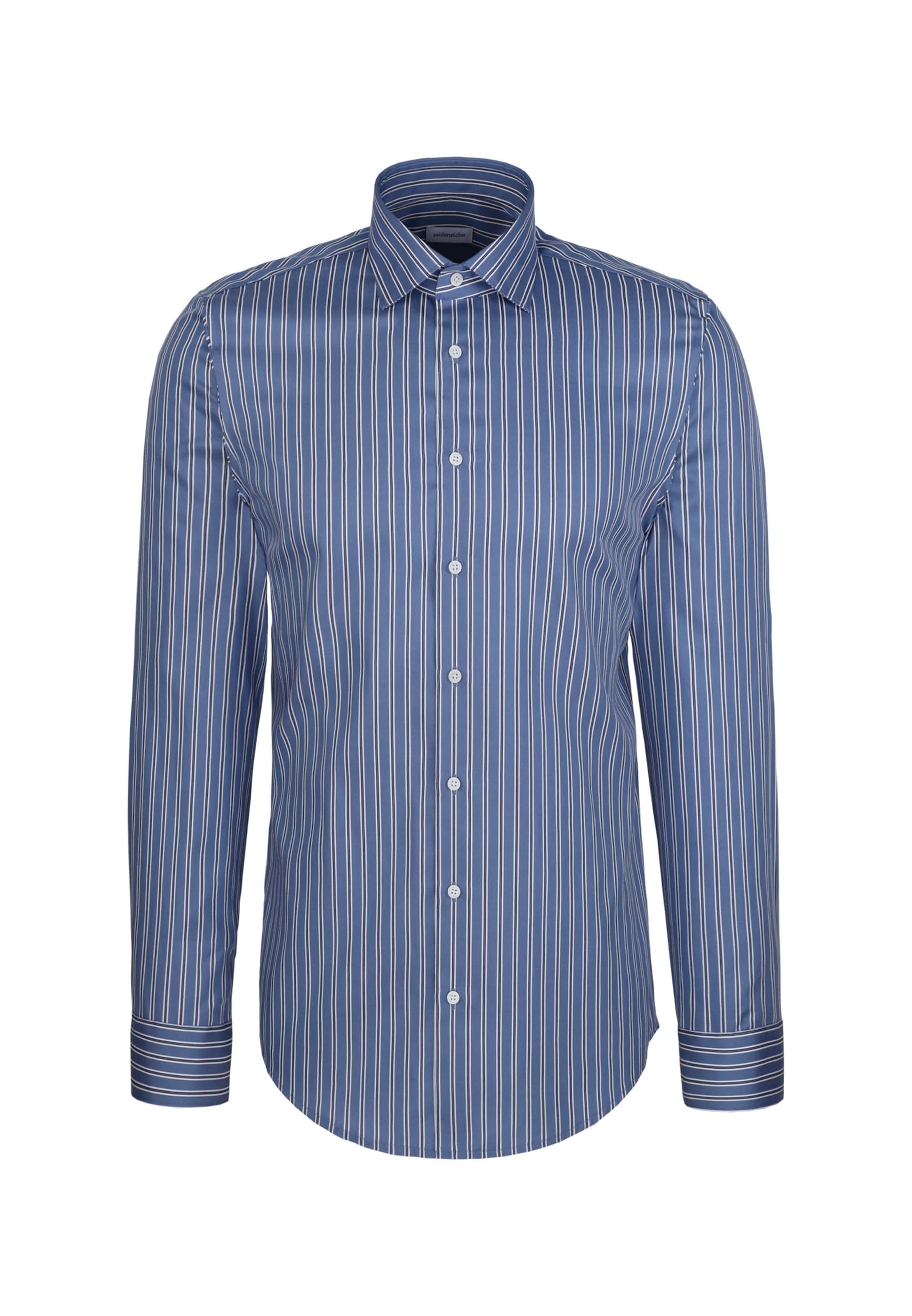 SEIDENSTICKER Slim fit Zakelijk overhemd in Blauw: voorkant
