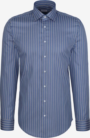 SEIDENSTICKER Slim fit Zakelijk overhemd in Blauw: voorkant