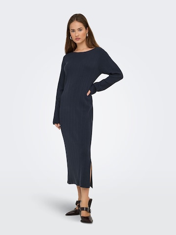 Robes en maille 'ONLThea' ONLY en bleu : devant