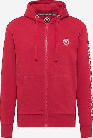 Carlo Colucci Zip-Up Hoodie 'Corrarati' in Red: front