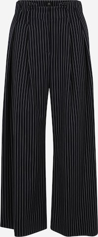 River Island Petite Wide leg Pleat-Front Pants in Blue: front