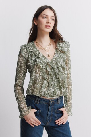 Springfield Blouse in Groen: voorkant
