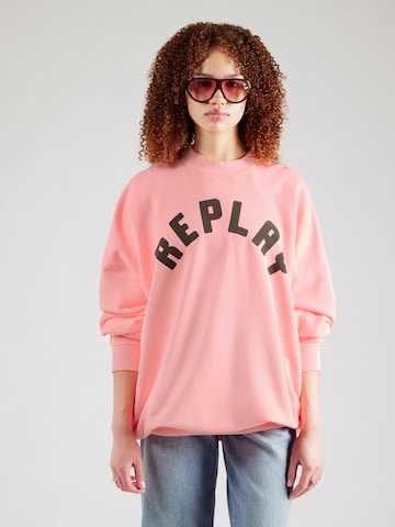 REPLAY Bluzka sportowa w kolorze różowy: przód