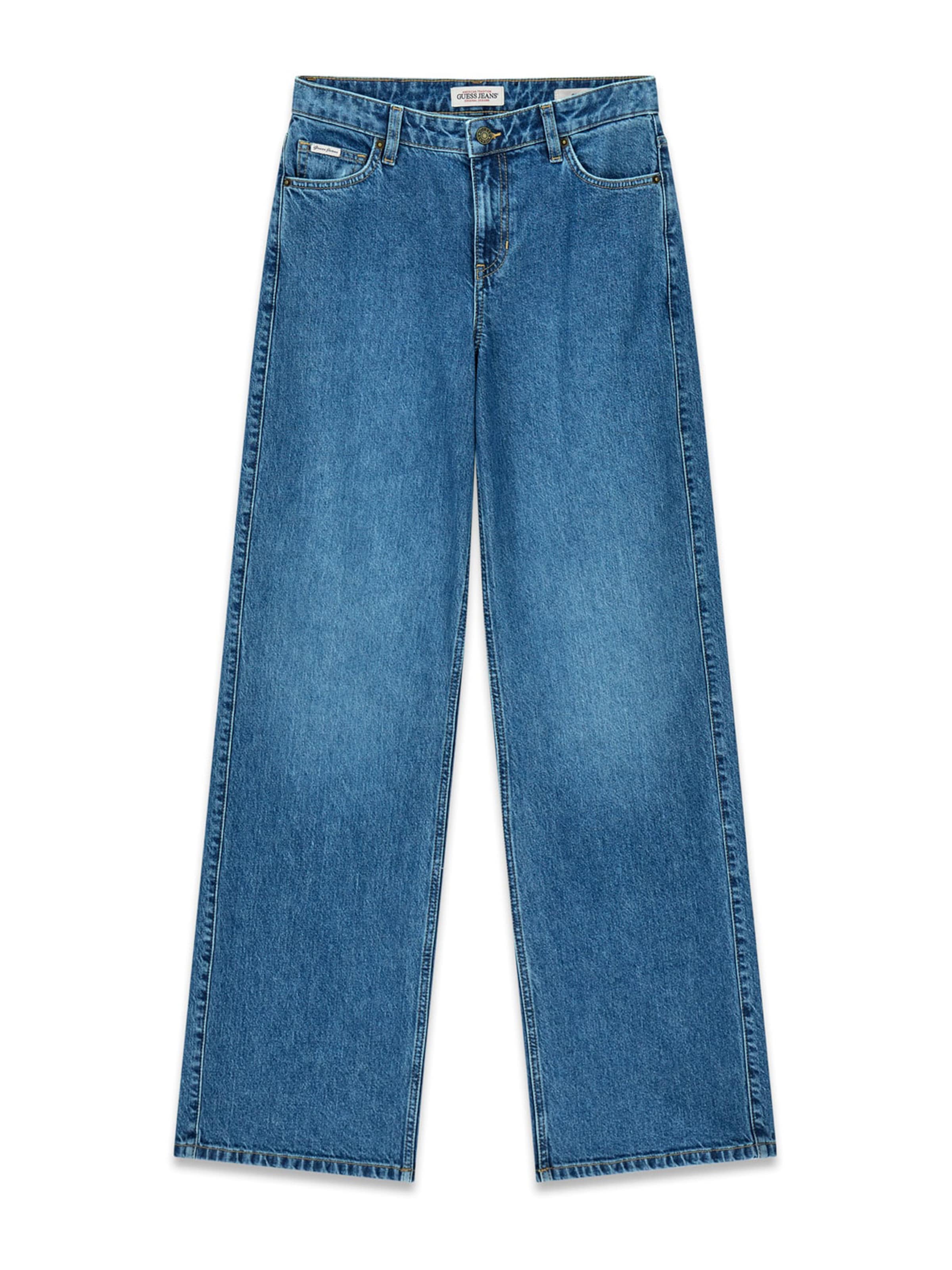 GUESS JEANS Wide leg Jeans in Blauw: voorkant