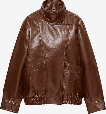 Pull&Bear Přechodná bunda – hnědá: přední strana