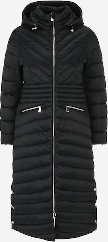 Karen Millen Petite - Abrigo de invierno en negro: frente