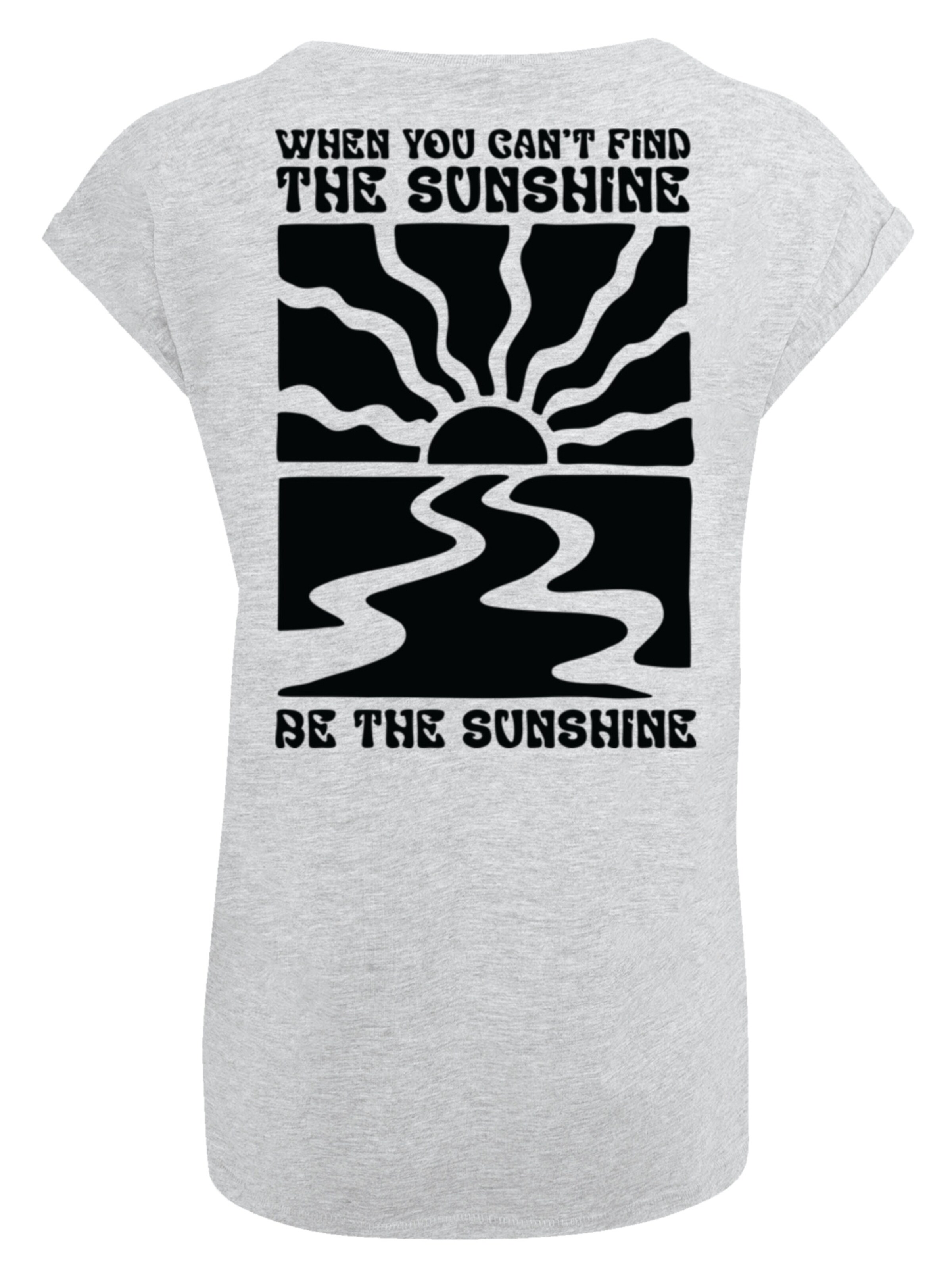 F4NT4STIC Shirt 'Be The Sunshine' in Grijs: voorkant